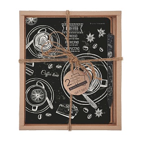 НАБОР ПОДАРОЧНЫЙ "CAFFEE NERO. Caffè nero.Time" (ДВЕ ТЕТРАДИ И РУЧКА)
Арт. 7-48-1272-2/1