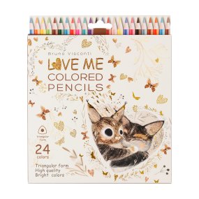 Карандашии цветные BrunoVisconti®
24  цветов, грифель 3 мм
"LOVE ME.КОТИКИ ПРИНОСЯТ СЧАСТЬЕ"
Арт. 30-0156
