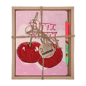 НАБОР ПОДАРОЧНЫЙ "TUTTI FRUITI. Вишня" (ДВЕ ТЕТРАДИ И РУЧКА)
Арт. 7-48-1270-2/5