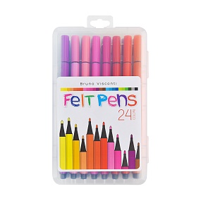 Фломастеры BrunoVisconti®
24 цвета BRIGHT COLORS
пластиковый пенал
Арт. 32-0050/01