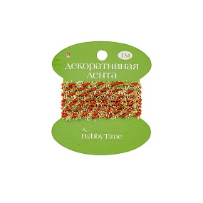 ЛЕНТА ДЕКОРАТИВНАЯ КРАСНАЯ С ЗОЛОТОМ, ДЛИНА 1 М., 1 ВИД
Арт. 2-609/07