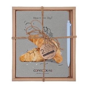 НАБОР ПОДАРОЧНЫЙ "NICE DAYS. Круассан" (ДВЕ ТЕТРАДИ И РУЧКА)
Арт. 7-48-1278-2/1