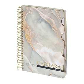 ЗАПИСНАЯ КНИЖКА "ART JOURNAL" B5,120 Л. НА СПИРАЛИ, С РАЗДЕЛИТЕЛЯМИ "КАРРАРА"
Арт. 3-819/03