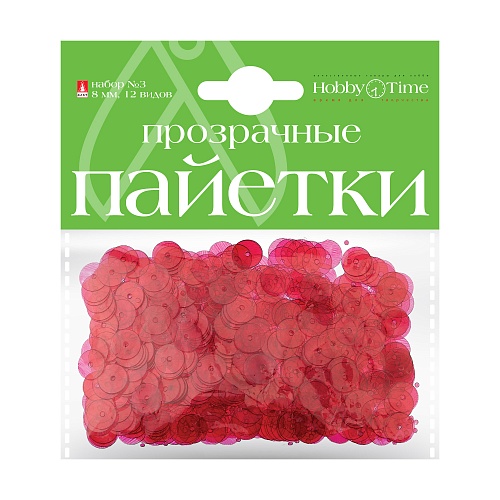 ПАЙЕТКИ. НАБОР №3. ОДНОТОННЫЕ. ПОЛУПРОЗРАЧНЫЕ, 8ММ. 12 ВИДОВ
Арт. 2-410/03: фото #10
