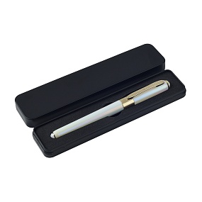 Ручка шариковая BrunoVisconti®
"MONACO" цвет корпуса белый
0.5 мм, синий, в металическом черном  футляре
Арт. 20-0125/681