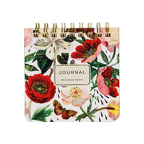 "POCKET JOURNAL" 90 Х 90 ММ, 60 Л,  НА ГРЕБНЕ "ФЛОРА.ПИОНЫ"
Арт. 3-649/02
