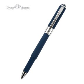 Ручка шариковая BrunoVisconti®
"MONACO" цвет корпуса темно-синий navy
0.5 мм, синий, в картонном коричневом  футляре
Арт. 20-0125/261