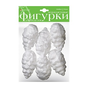 ПЕНОПЛАСТОВЫЕ ФИГУРКИ. ШИШКИ, 70 ММ, 6 ШТ. 
Арт. 2-206/02