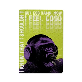 Тетрадь общая BrunoVisconti®
А5 (147 х 210 мм)
"GORILLAS AND MUSIC" 40 л., клетка
Арт. 7-40-001/49
