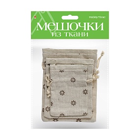 ПОДАРОЧНЫЕ МЕШОЧКИ ИЗ ТКАНИ, 3 ШТ, 3 Р-РА, ВИД 14
Арт. 2-240/14