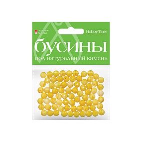 БУСИНЫ КРУГЛЫЕ ПОД НАТУРАЛЬНЫЙ КАМЕНЬ, Ø 8 ММ, 6 ЦВ
Арт. 2-581/01