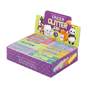 Ластик с глиттером BrunoVisconti®
"KIDS" 6 цветов
Арт. 42-0084