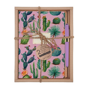 НАБОР ПОДАРОЧНЫЙ "КАКТУСОВАЯ РАДОСТЬ" (ДВЕ ТЕТРАДИ BV И РУЧКА)
Арт. 7-40-001/27-3