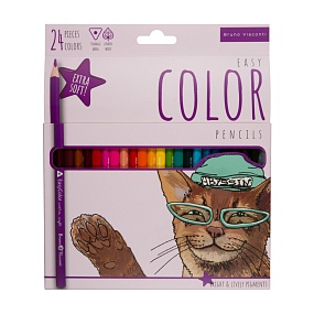 Карандаши BrunoVisconti®
цветные, 24 цвета 
EasyColor
Арт. 30-0032
