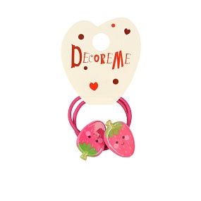 РЕЗИНКА ДЛЯ ВОЛОС "ЯПОНСКИЕ КЛУБНИЧКИ" 2 ШТ, 2 ЦВЕТА 
Арт. 2-713/36