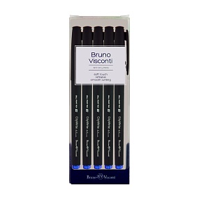 Набор из 5-ти ручек BrunoVisconti®
шариковые, 1 мм, синие
CityWrite. BLACK
Арт. 20-0015-5