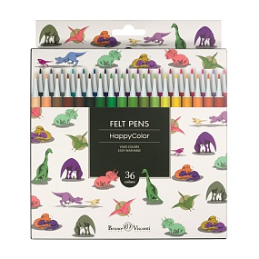 Фломастеры BrunoVisconti®
36 цветов HAPPYCOLOR
картонная коробка
Арт. 32-0053