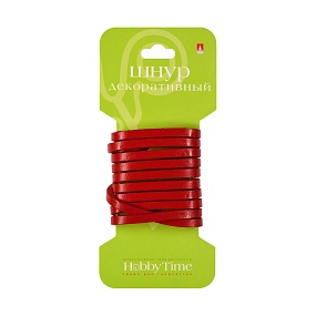 ШНУР ДЕКОРАТИВНЫЙ КОЖАНЫЙ ПЛОСКИЙ,  4Х2 ММ, 1 М, КРАСНЫЙ
Арт. 2-154/29