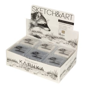 Ластик- клячка BrunoVisconti®
 художественный, (46 х 12 мм.)
"Sketch&Art" белый, серый
Арт. 42-0061