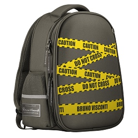 Рюкзак BrunoVisconti®
облегченная капсула
темно-серый  с эргономичной спинкой
«БУДЬ ОСТОРОЖЕН»
Арт. 12-001-088/06