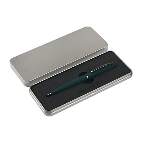 Ручка шариковая автоматическая BrunoVisconti®
"SIENNA" цвет корпуса зеленый
1 мм, синий, в металическом серебряном  футляре
Арт. 20-0456/10