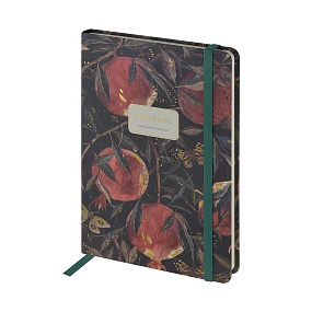 ЗАПИСНАЯ КНИЖКА "MEGAPOLIS JOURNAL" А5, 100 Л.  НА РЕЗИНКЕ, "FLORA.ГРАНАТ",  линейка
Арт. 3-479/12