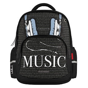 Рюкзак BrunoVisconti®
классический 
черный с эргономичной спинкой
«SOUNDMANIA»
Арт. 12-002-253/01