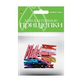 ДЕКОРАТИВНЫЕ ПРИЩЕПКИ. НАБОР №7 "ЯРКИЕ ЦВЕТА. МИКС". 35 ММ. ( 10 ЦВЕТОВ ) 
Арт. 2-360/07