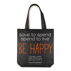 СУМКА-ШОППЕР BLACK "BE HAPPY" 34х36 см
Арт. 16-004-02/07