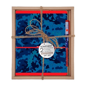 НАБОР ПОДАРОЧНЫЙ "Military blue" (ДВЕ ТЕТРАДИ И РУЧКА)
Арт. 7-48-604-2/4