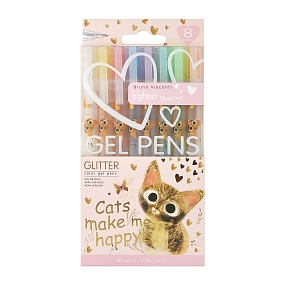 Набор BrunoVisconti®
из 8-ми гелевых ручек
1 мм, ассорти
UniWrite GLITTER "Милый котик"
Арт. 20-0369
