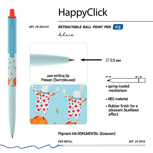 Ручкa BrunoVisconti
шариковая автоматическая, 0.5 мм, синяя
HappyClick «ЗАЙКА - ЖОНГЛЕР»
Арт. 20-0241/21: фото #5