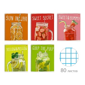 Тетрадь общая Альт®
А5 (170 х 200 мм)
"MY REFRESH " 80л., клетка
Арт. 7-80-1302
обложка в ассортименте