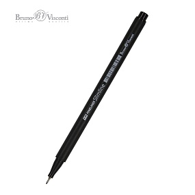 Ручка капиллярная BrunoVisconti®
"SLIMLINE" 
0.36 мм, черная, в тубе 
Арт. 36-0021