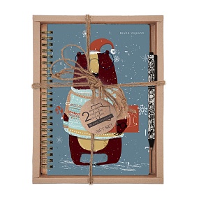 НАБОР ПОДАРОЧНЫЙ "SMART BEAR"  (ТЕТРАДЬ BV НА ГРЕБНЕ В ЛИНЕЙКУ И РУЧКА)
Арт. 7-60-202/01-3