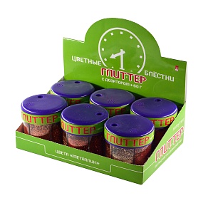 ГЛИТТЕР ДЛЯ ДЕКОРА, С ДОЗАТОРОМ, 60Г  (6 ЦВЕТОВ ), ЗОЛОТО, ЦВЕТОВАЯ ГАММА №2
Арт. 2-311/02