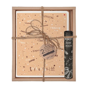 Набор подарочный "COFFE TIME. Бежевая" (две тетради и ручка в тубе)
Арт. 7-48-1273-3/3