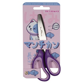 НОЖНИЦЫ ДЕТСКИЕ, "KAWAII ANIMALS" 14.2 см. (эргономичные ручки) 
Арт. 60-0029