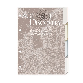 КОМПЛЕКТ РАЗДЕЛИТЕЛЕЙ ДЛЯ ТЕТРАДИ НА КОЛЬЦАХ  А5, 4 Л. "ЭПОХА ОТКРЫТИЙ"
Арт. 7-50-473/13