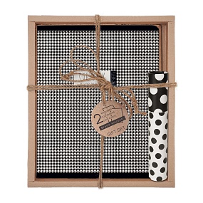 Набор подарочный "BLACK&WHITE. Гусиная лапка" (две тетради и ручка в тубе)
Арт. 7-48-1210-3/3