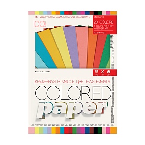 Набор цветной бумаги BrunoVisconti®
А4 (210 х 297 мм), 100 листов, 20 цветов , 80 г/ кв.м, крашенная в массе бумага
BRIGHT COLORS
Арт. 11-4100-315