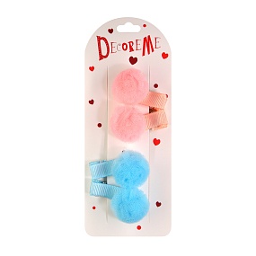 ЗАКОЛКА ДЛЯ ВОЛОС С ПОМПОНАМИ 3,5 СМ, 4 ШТ, МИКС
Арт. 2-719/77