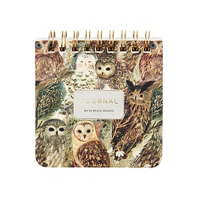 "POCKET JOURNAL" 90 Х 90 ММ, 60 Л,  НА ГРЕБНЕ  "ФАУНА.ВОЛШЕБНЫЕ СОВЫ"
Арт. 3-649/06