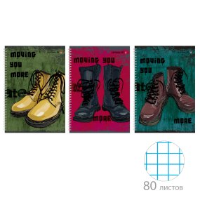 Тетрадь общая Альт®
А4 (200 х 285 мм.)
"BOOTS" 80л., клетка
Арт. 7-80-1120