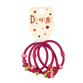 РЕЗИНКА ДЛЯ ВОЛОС 4 ШТ, 3 ЦВЕТА 
Арт. 2-712/350