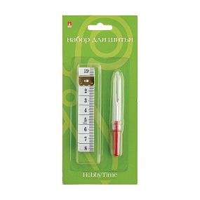 НАБОР ДЛЯ ШИТЬЯ. ВСПАРЫВАТЕЛЬ ПОРТНОВСКИЙ И САНТИМЕТР,150СМ, В БЛИСТЕРЕ
Арт. 2-671/01