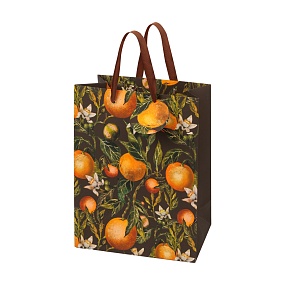Пакет бумажный упаковочный подарочный BrunoVisconti®
 (260 х 324 х 130 мм)
"FLORA.PARADISE.ORANGES"
Арт. 2-852/15