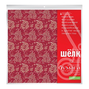 БУМАГА ДЛЯ ДЕКОРИРОВАНИЯ И ТВОРЧЕСТВА  29х29 СМ  12 Л. НАБОР № 7 "ШЕЛК"
Арт. 2-056/07