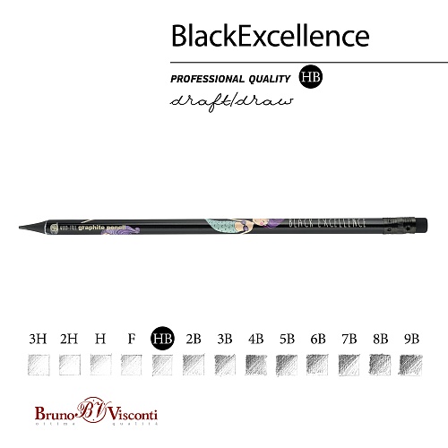 Карандаш BrunoVisconti®
чернографитовый, НВ, грифель 3 мм
BLACK EXCELLENCE "РУСАЛКА"
Арт. 21-0070/01: фото #1