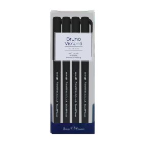 НАБОР ИЗ 4-Х РУЧЕК "PrimeWrite. Basic. Black" С ЧЕРНИЛАМИ НА МАСЛЯНОЙ ОСНОВЕ, 1.0 
Арт. 20-0295/04-4